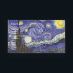 Tarjeta De Visita Noche estrellada de Vincent van Gogh<br><div class="desc">Noche estrellada de Vincent van Gogh es una pintura de paisaje paisajístico vintage de arte fino post impresionista que presenta una vista de Saint Remy, Francia del asilo de van Gogh. El cielo nocturno está agitado con nubes con una luna creciente brillante y estrellas brillantes sobre el pintoresco pueblo. La...</div>