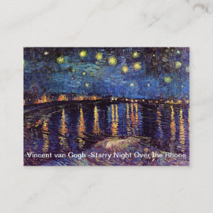 Tarjeta De Visita Noche estrellada sobre el Ródano por Van Gogh