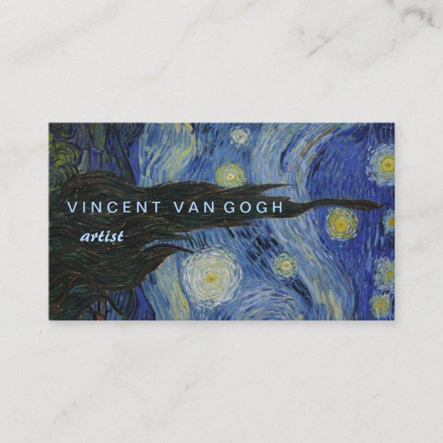 Tarjeta De Visita Noche estrellada Vincent van Gogh (Anverso)