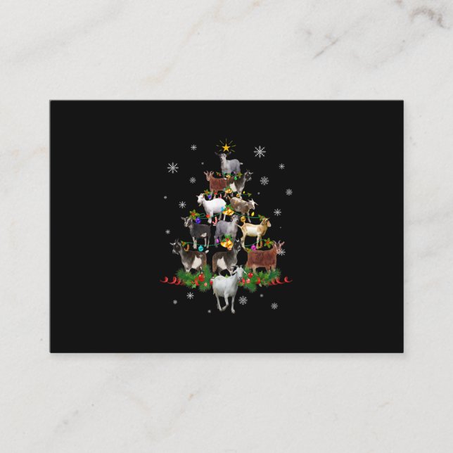 Tarjeta De Visita Nochebuena de cabra navideña (Anverso)