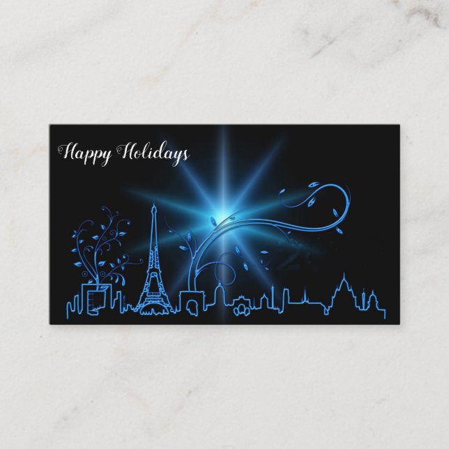 Tarjeta De Visita Nochevieja en París (Anverso)