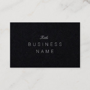 Tarjeta De Visita Noir con clase llano minimalista profesional