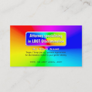 Tarjeta De Visita Nombramiento de arcoiris servicio de abogados LGBT