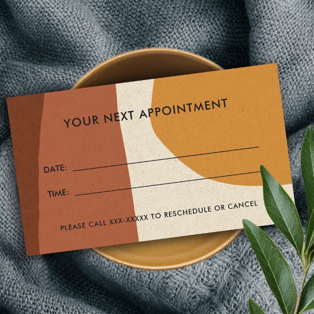 TARJETA DE VISITA NOMBRAMIENTO DE ARTE ABSTRACTO DE RUST YELLOW MODE (Subido por el creador)