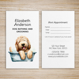 Tarjeta De Visita Nombramiento de Dog Groomer Labradoodle