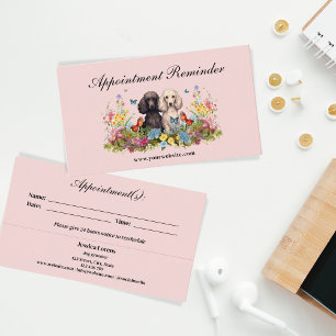 Tarjeta De Visita Nombramiento de Dog Groomer Veterinarian Dog Care