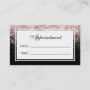 Tarjeta De Visita Nombramiento de la moderna Purpurina rosa Hair Nai