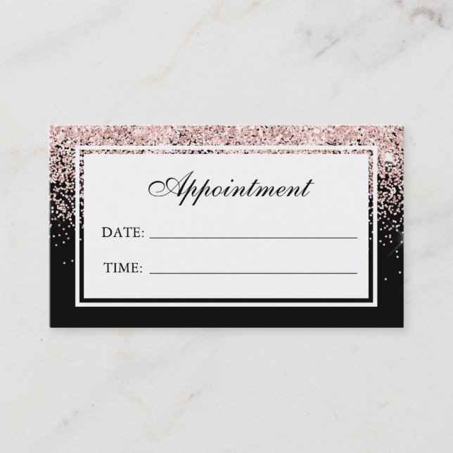 Tarjeta De Visita Nombramiento de la moderna Purpurina rosa Hair Nai (Anverso)