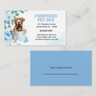 Tarjeta De Visita Nombramiento de Labrador Recuperador Mascota Groom