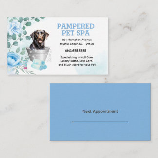 Tarjeta De Visita Nombramiento de Labrador Recuperador Mascota Groom