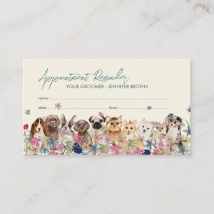 Tarjeta De Visita Nombramiento de operador de Sage Cream Dog Cafe