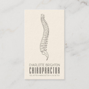 Tarjeta De Visita Nombramiento de quiropráctico de columna vertebral