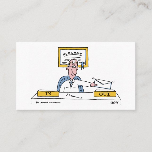 Tarjeta De Visita Nombramiento de un Personalizado cirujano general  (Anverso)