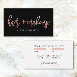 Tarjeta De Visita Nombramiento del guión de un artista de maquillaje