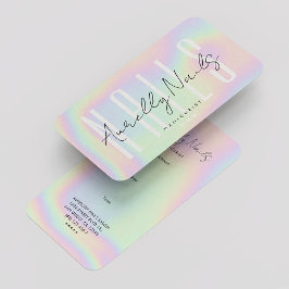 Tarjeta De Visita Nombramiento del holograma moderno del manicurista