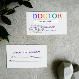 Tarjeta De Visita Nombramiento del Médico de resultados de búsqueda 