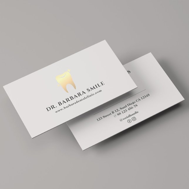 Tarjeta De Visita Nombramiento dental mínimo de dentista estético (Aesthetic Dentist Clean Minimal Dental Appointment Business Card
)