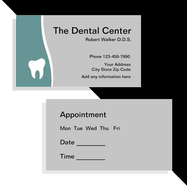 Tarjeta De Visita Nombramiento dental profesional (Subido por el creador)