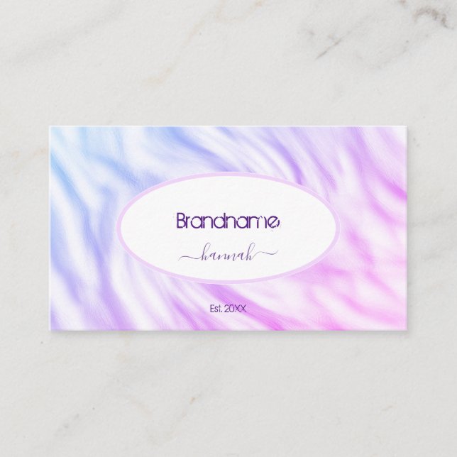 Tarjeta De Visita Nombramiento en medios sociales de Pastel Purple O (Anverso)