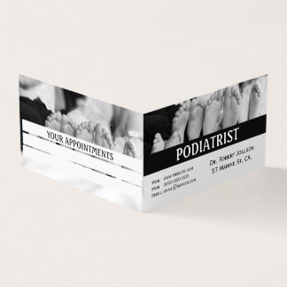 Tarjeta De Visita Nombramiento médico de pies sencillos para podiatr