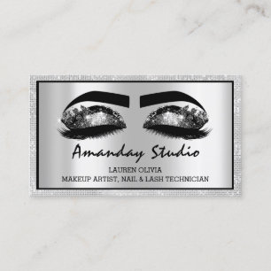Tarjeta De Visita Nombramiento profesional de maquillaje Eyelash Bla