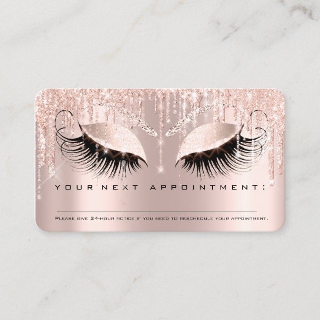 Tarjeta De Visita Nombramiento profesional Recordatorio Belleza Eyel (Anverso)