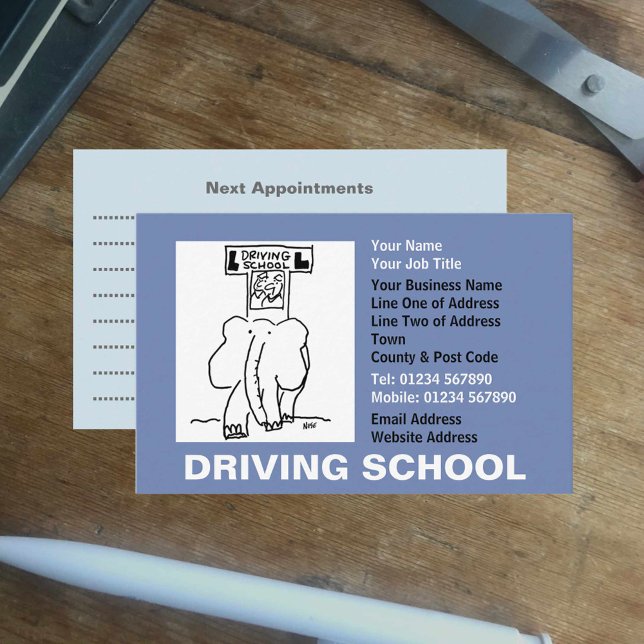 Tarjeta De Visita Nombramientos en la escuela de conducción (Subido por el creador)