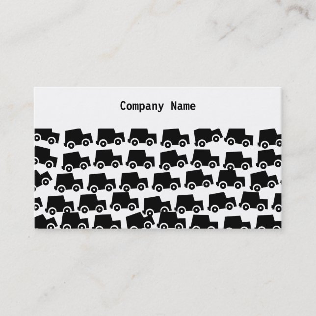 Tarjeta De Visita Nombre Black Cars, Company (Anverso)