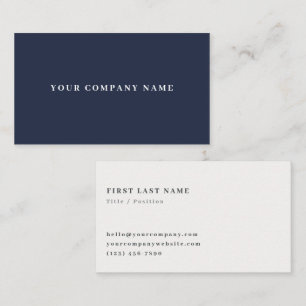 Tarjeta De Visita Nombre comercial corporativo minimalista Marina