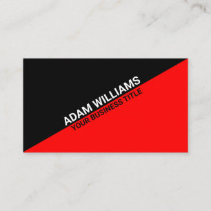 Tarjeta De Visita Nombre comercial del personalizado - Negro y rojo