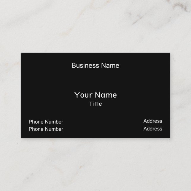 Tarjeta De Visita Nombre comercial, su nombre, título, número de (Anverso)
