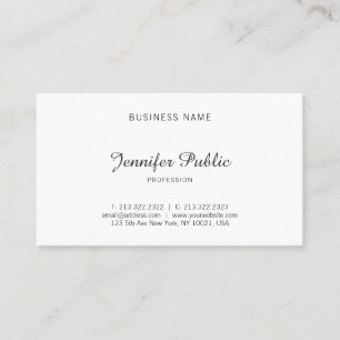 Tarjeta De Visita Nombre de alfabeto caligráfico Elegante Minimalist