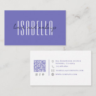 Tarjeta De Visita Nombre de Artista de Maquillaje de Cabello Minimal