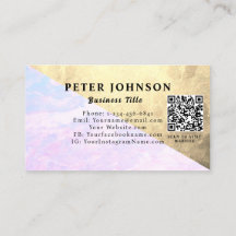 Nombre de aspecto elegante Código QR de mármol bla