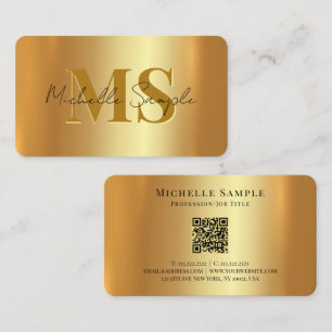 Tarjeta De Visita Nombre de caligrafía personalizado QR Código Scrip
