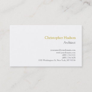 Tarjeta De Visita Nombre de color dorado simple Minimalista