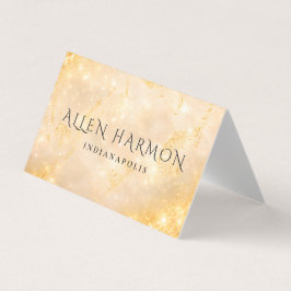 Tarjeta De Visita Nombre de familia personalizado minimalista dorado