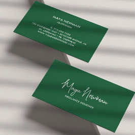 TARJETA DE VISITA NOMBRE DE FIRMA VERDE OSCURO SIMPLE PROFESIONAL