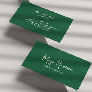 TARJETA DE VISITA NOMBRE DE FIRMA VERDE OSCURO SIMPLE PROFESIONAL