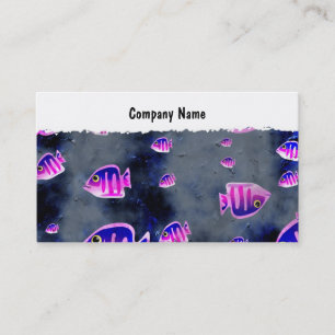 Tarjeta De Visita Nombre de Grunge Fish, Company