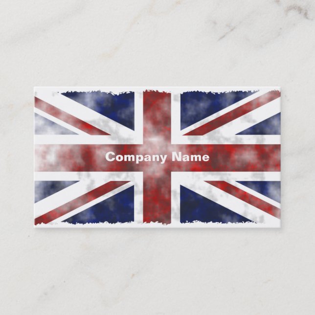 Tarjeta De Visita Nombre de Grunge Uk, Company (Anverso)