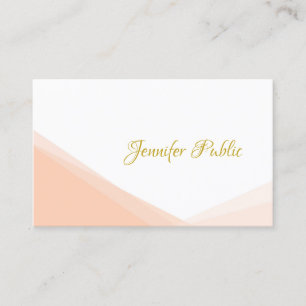 Tarjeta De Visita Nombre de guión dorado manuscrito profesional mode