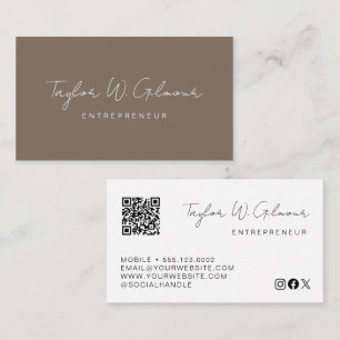 Tarjeta De Visita Nombre de guión neutral personalizado Empresario M