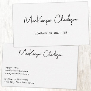 Tarjeta De Visita Nombre de guion simple moderno profesional