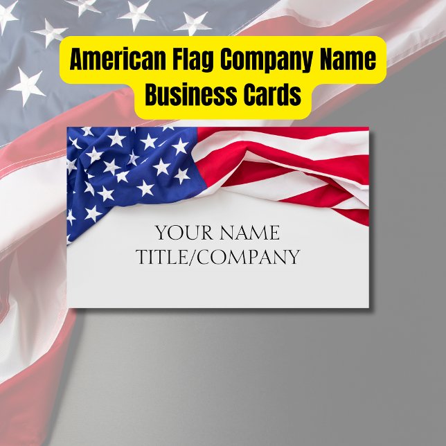 Tarjeta De Visita Nombre de la compañía de bandera estadounidense (American Flag Company Name Business Cards)