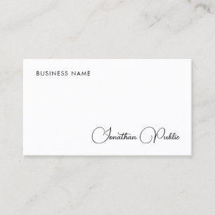 Tarjeta De Visita Nombre de la Compañía Elegante de Diseño Simple