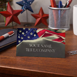 Tarjeta De Visita Nombre de la empresa de la bandera americana