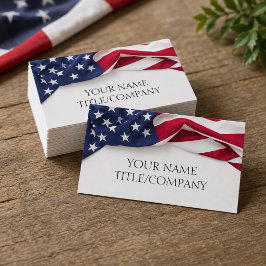 Tarjeta De Visita Nombre de la empresa de la bandera americana 