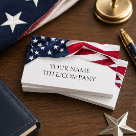 Tarjeta De Visita Nombre de la empresa de la bandera americana 