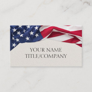 Tarjeta De Visita Nombre de la empresa de la bandera estadounidense 
